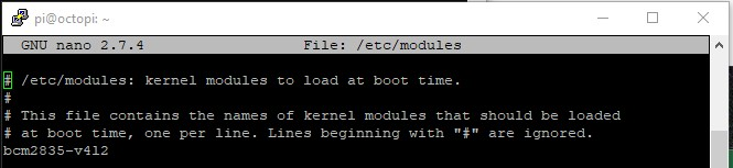 ect/modules file with the Raspberry Pi camera driver added