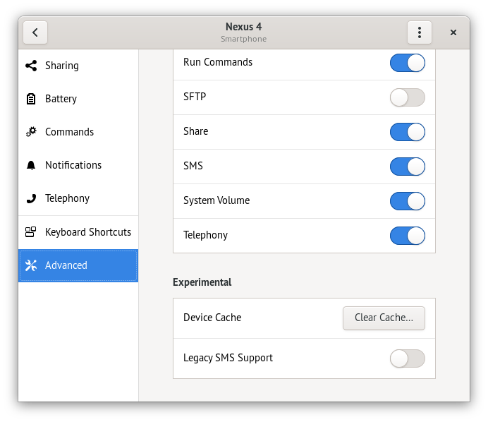 Settings - SMS Legacy