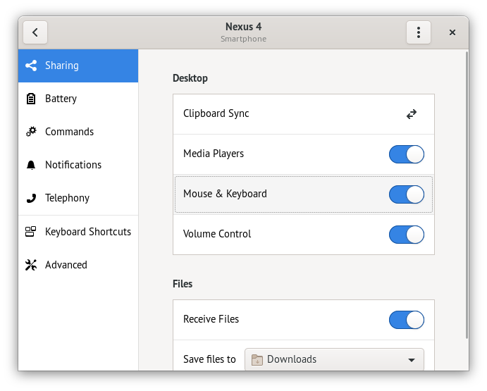 Device Settings - Mouse & Keyboard