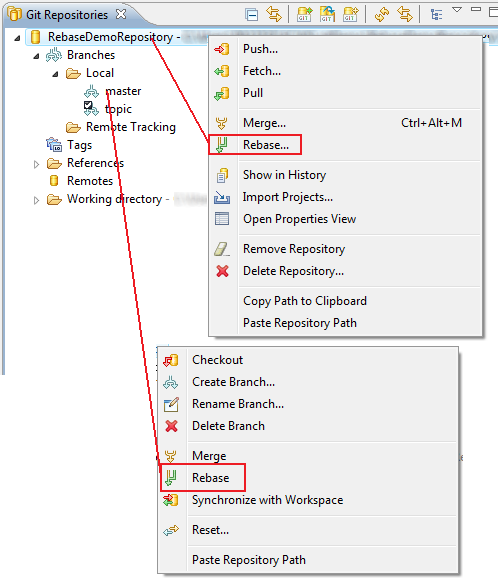 Image:EGit-0.10-StartRebaseFromRepoView.png