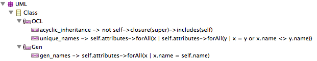 OCL constraints