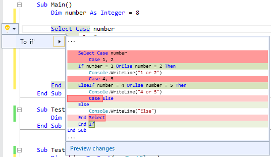 ConvertSelectCaseToIfCodeRefactoringProvider