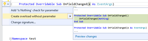 CreateOverloadWithoutParameterCodeRefactoring