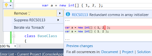 RedundantCommaInArrayInitializerAnalyzer