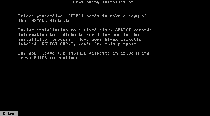 MS-DOS 4.01 Continuing Installation