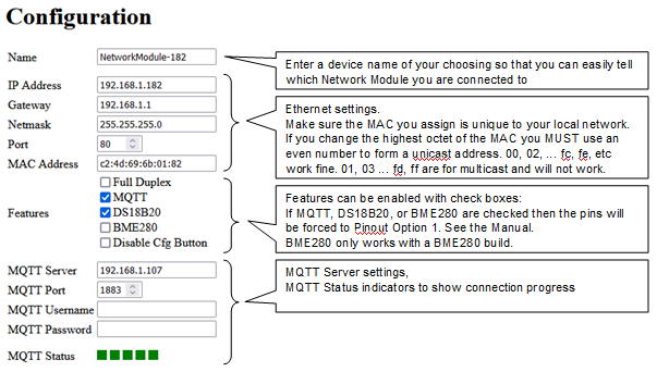 Configuration Help