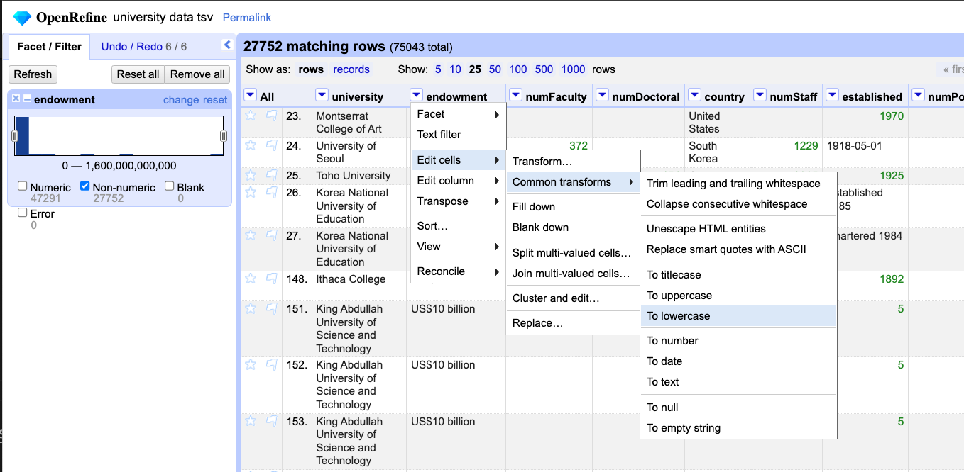 OpenRefine-ConvertToLowerCase.png