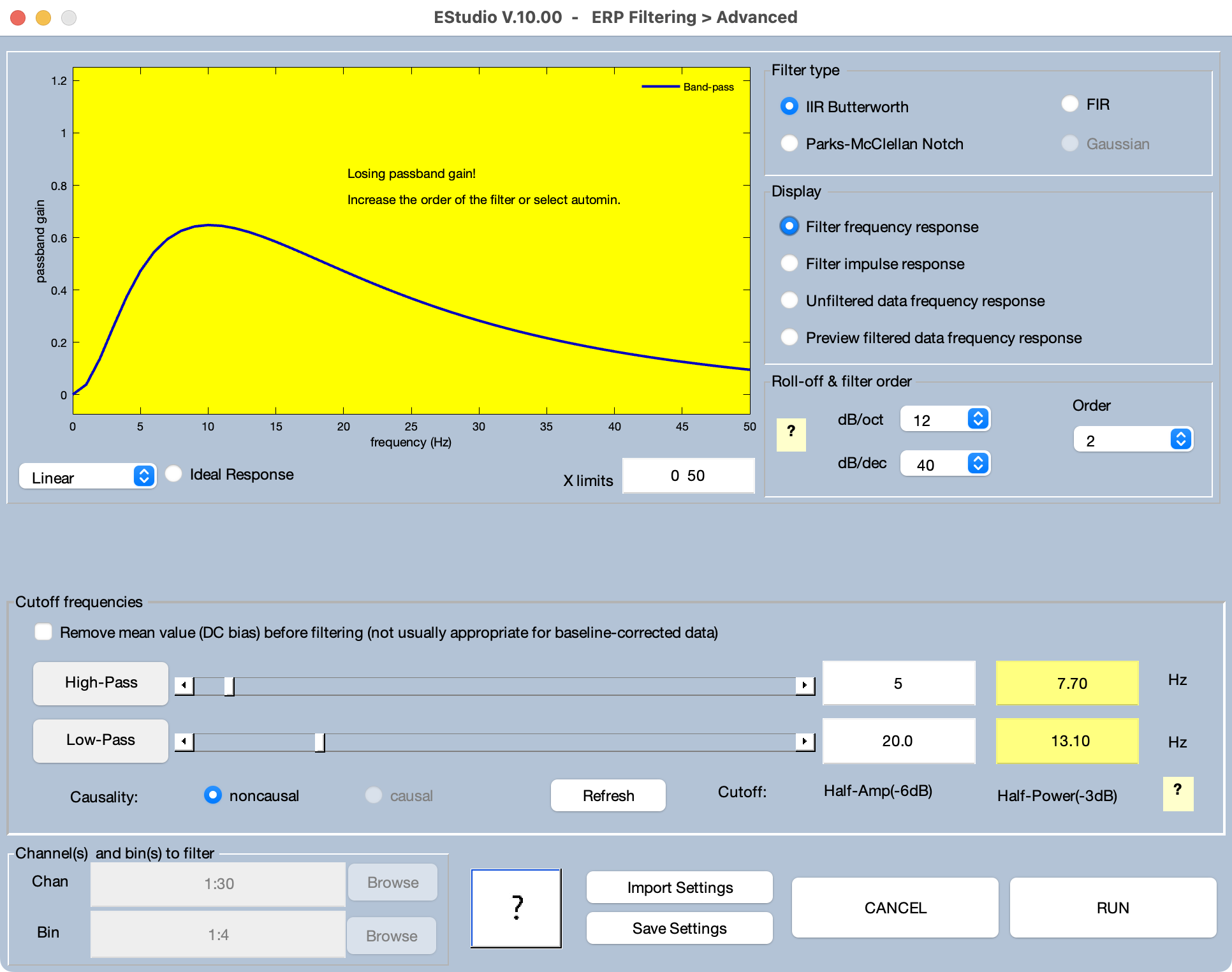 Losing Passband Gain